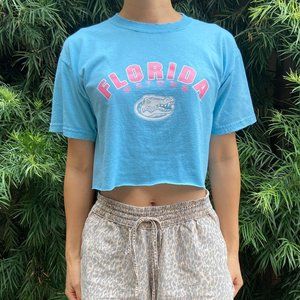 University of Florida Light Blue Gators Cropped Tee Size S